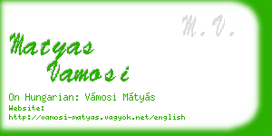matyas vamosi business card